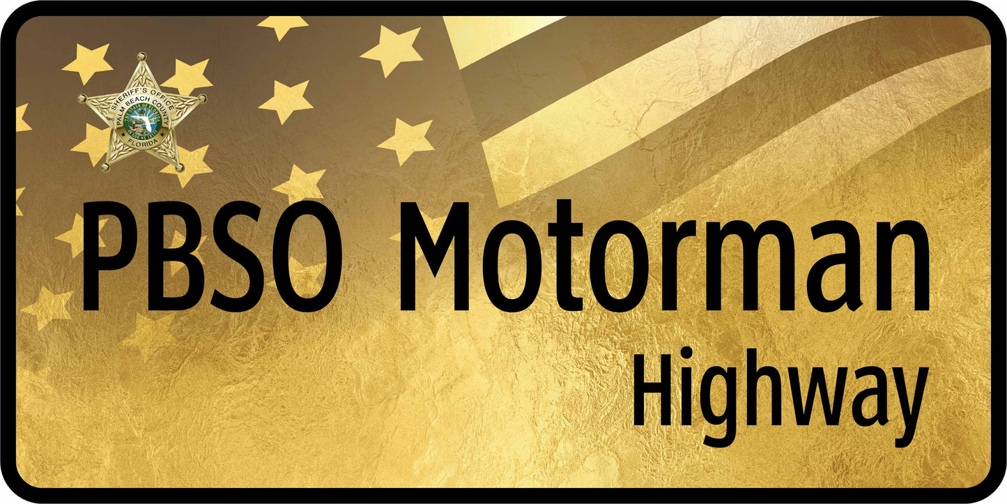 PBSO Motorman Hwy Commemorative Sign